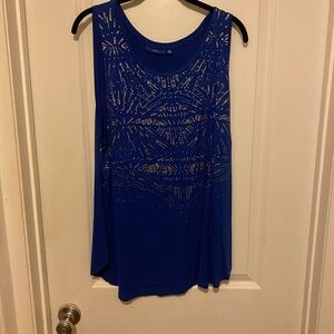 Apt. 9 Blue Embellished Tank Top